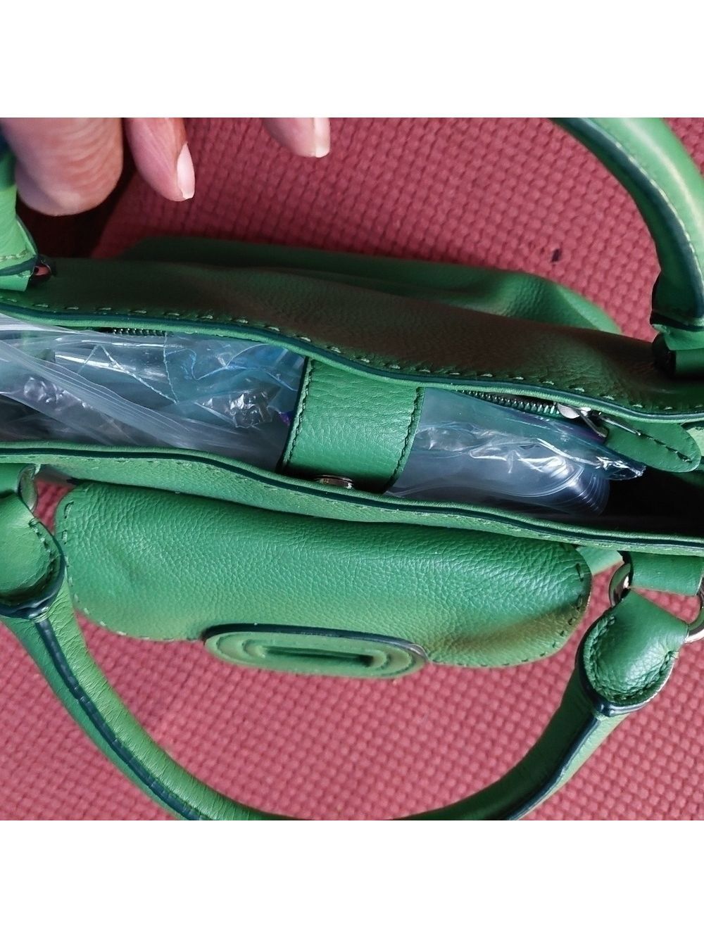 Elie Tahari Green Satchel Bag - Picture 7 of 16